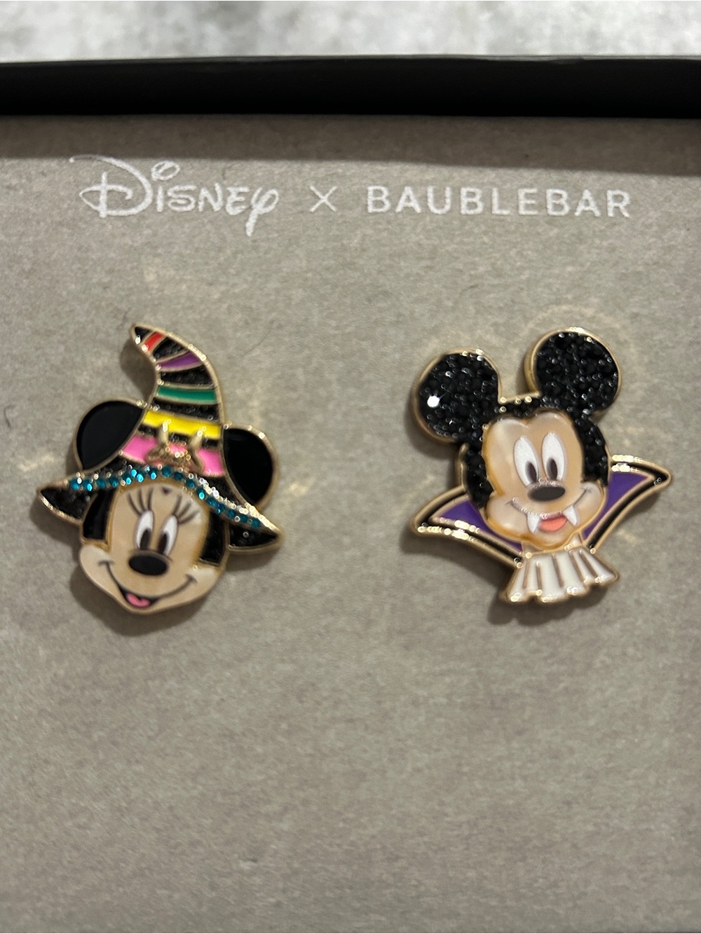 Disney BaubleBar Halloween Mickey & Minnie Stud Earring Set